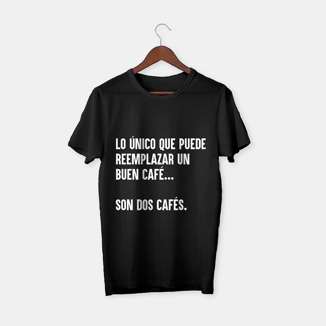 Polera &quot;Lo Único Que Puede...&quot; Negra - Cafeteros Chile